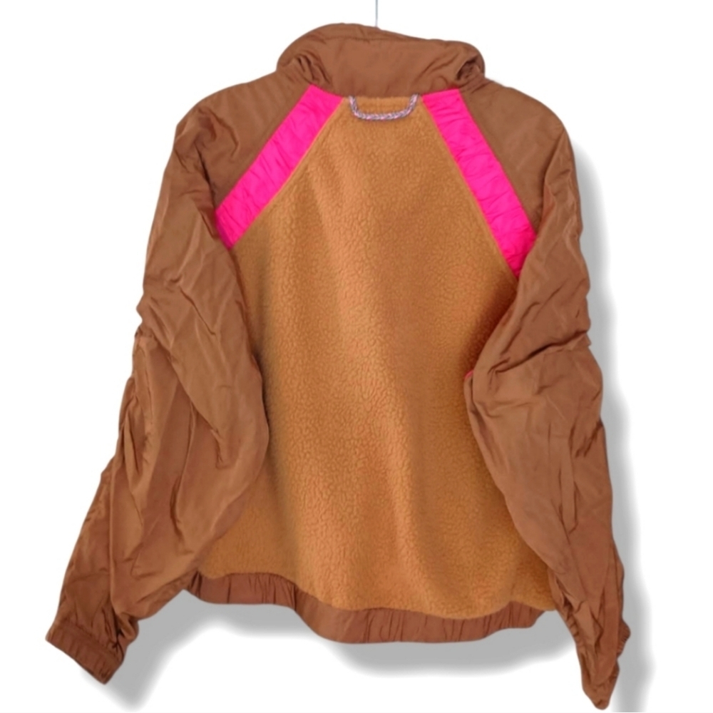 NWOT Free People Movement Amelia Zip Up Fleece in Camel Malibu - Picture 8 of 13